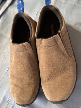 Merrell Women's Tan Suede Slip-On Loafers